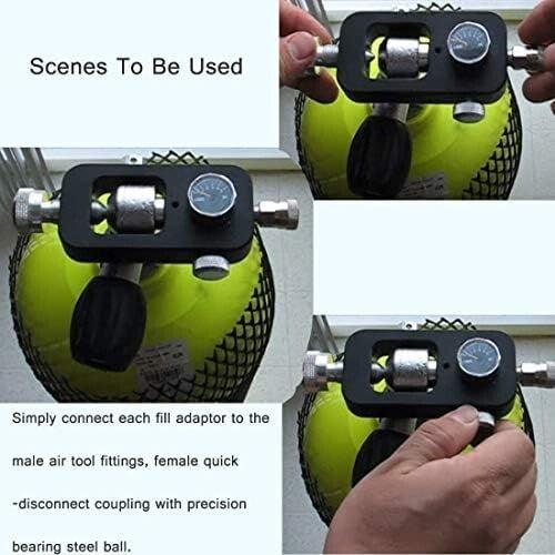 Versatile Paintball & HPA Tank Filling Adapter with Stainless Steel Design