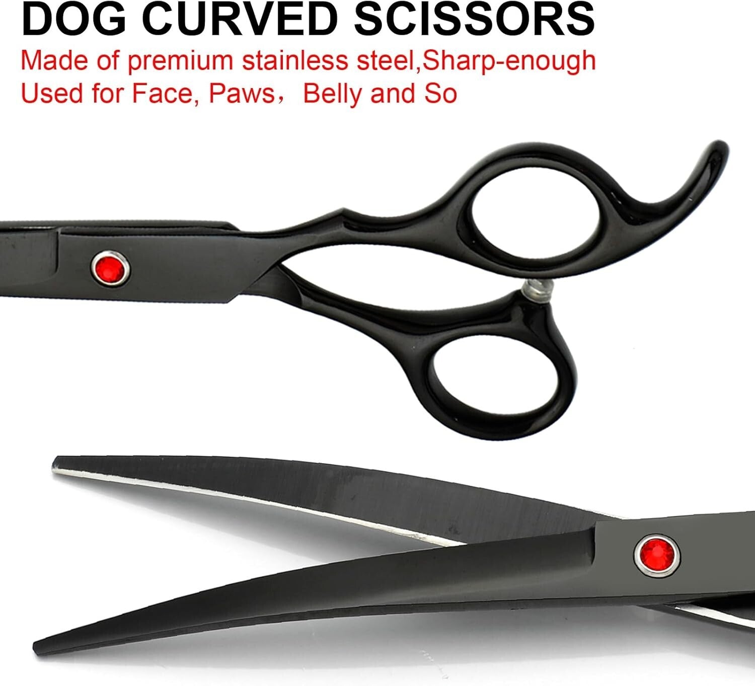 Ergonomic Dog Grooming Scissors Set with Comb - 5 Tools for Perfect Grooming