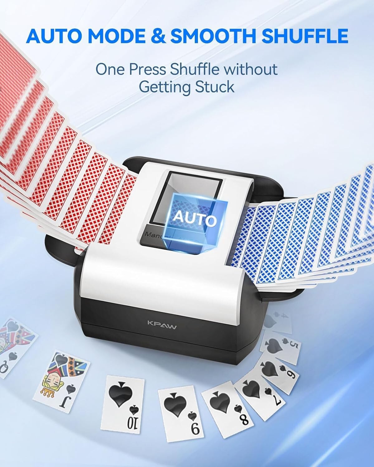 One-Press Automatic Card Shuffler Machine - Ideal for Poker, UNO, Texas Hold'em