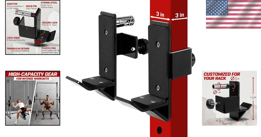 Enhance Your Squat Rack with Compact J-Hook, Spotter Arm, & 1000lbs Load