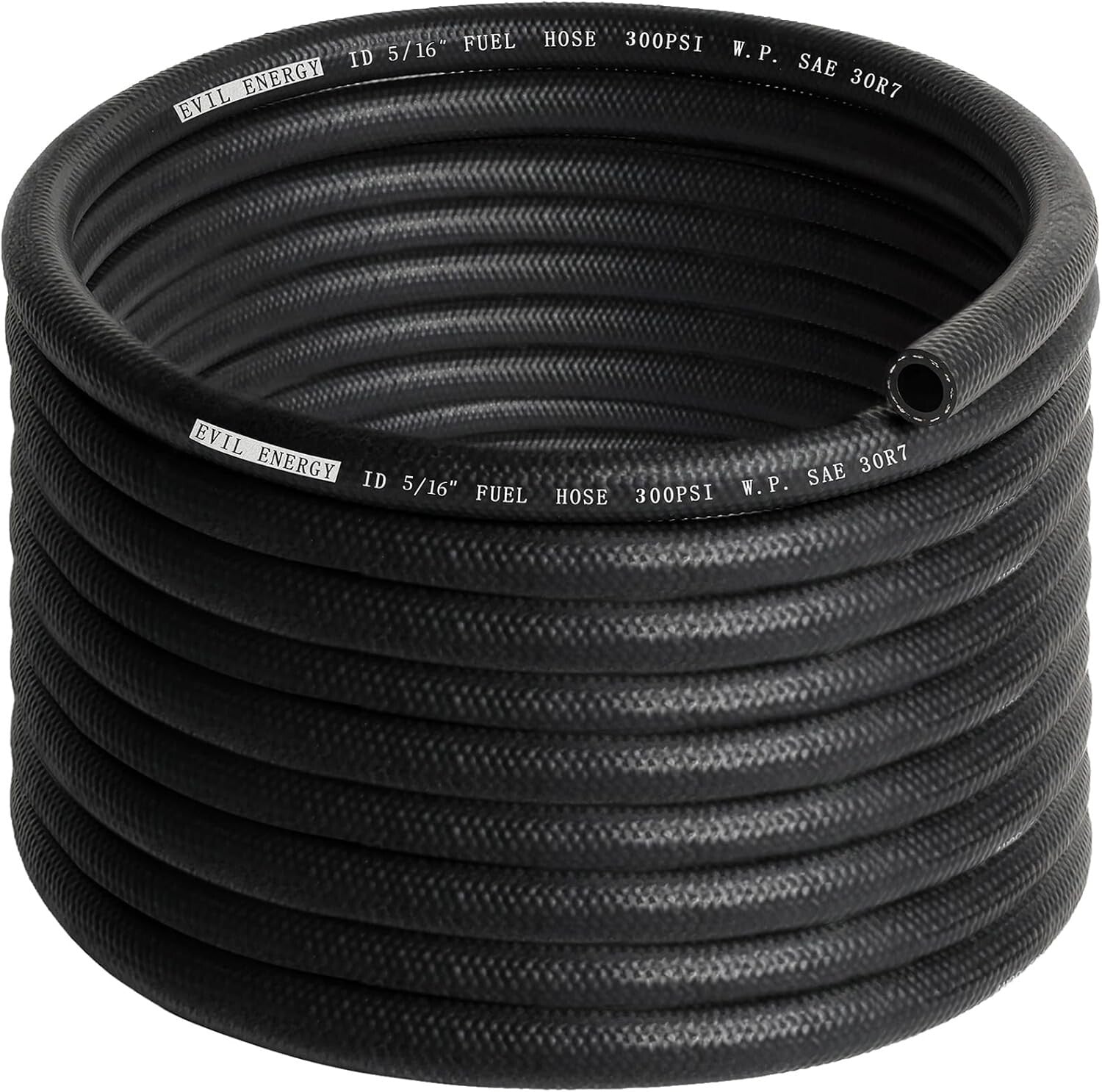 NBR Rubber 5/16 Fuel Hose Line - 25FT, 300 PSI for Versatile Fuel Applications