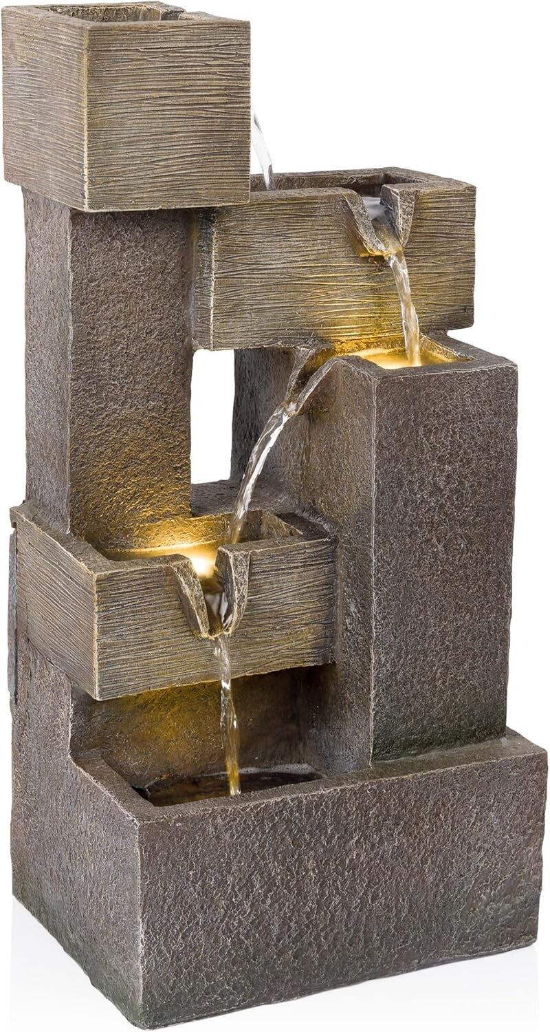 Durable 19" LED Illuminated Water Fountain – Perfect for Indoor & Outdoor Use