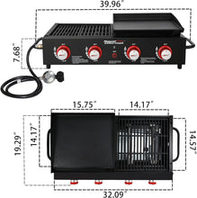 Load image into Gallery viewer, Black 4-Burner Tailgater Grill with Removable Grease Cup - Perfect for Outdoors