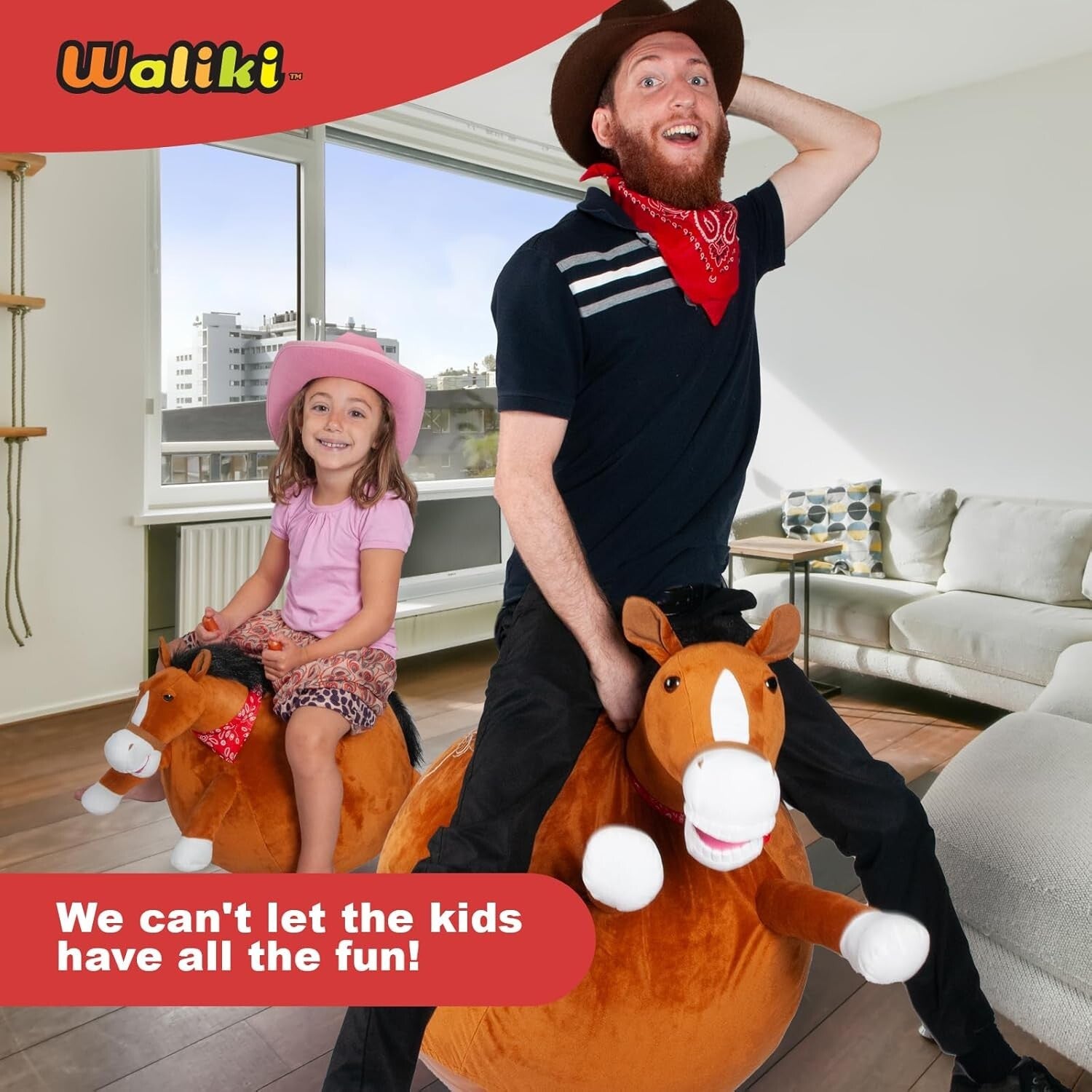 Durable Adult Hopper Ball for Fitness Ages 13-101 - Compact & Fun Exercise