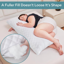 Load image into Gallery viewer, Machine Washable Body Pillow - Large 21"x54" Soft Comfort for Whole Body Support