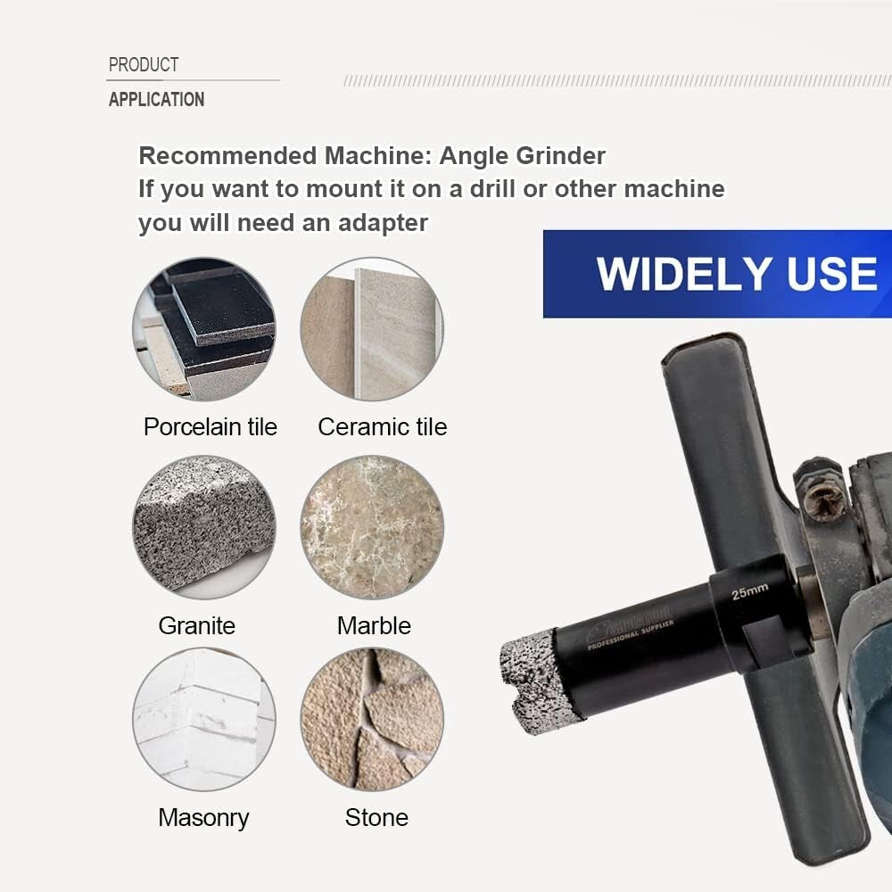 Durable Diamond Hole Saw 76mm for Porcelain, Tile & Stone - Best Performance