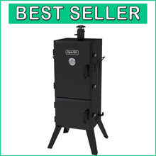 Load image into Gallery viewer, Premium 36" Charcoal Smoker - Alloy Steel with Stainless Temperature Gauge