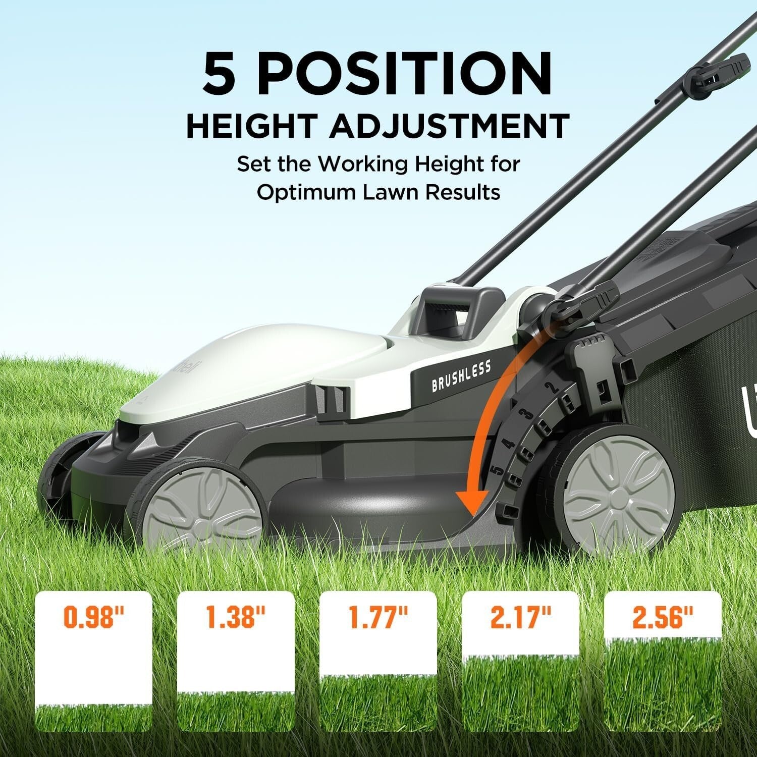Battery-Powered Lawn Mower: 13" Cutting Width with Brushless Motor & 4Ah Battery