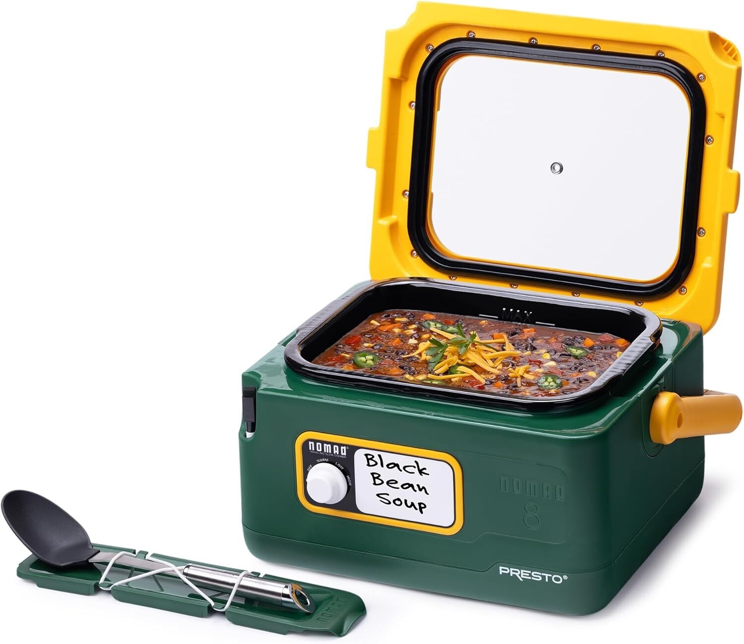 Elegant 8-Quart Nomad Slow Cooker in Green/Gold - Ideal for Buffets & Gatherings