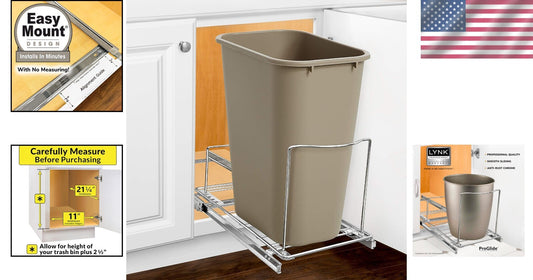 Professional Quality Pull-Out Organizer with Chrome Finish for Kitchen Cabinets