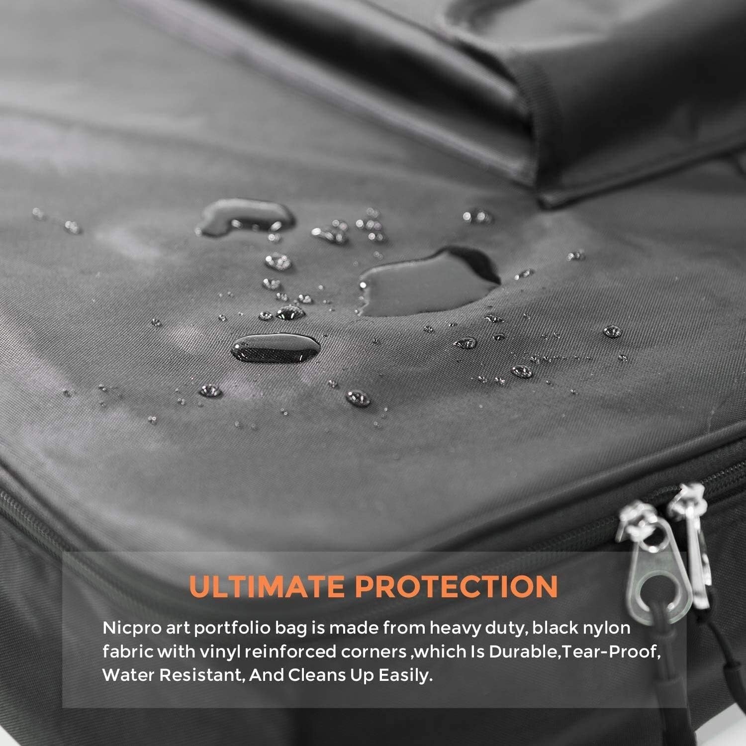 Durable 24x36 Art Portfolio Case - Waterproof with Organized Storage & Strap