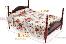 Load image into Gallery viewer, 6-Piece Mahogany Dollhouse Furniture Set - Includes Bed, Wardrobe &amp; More