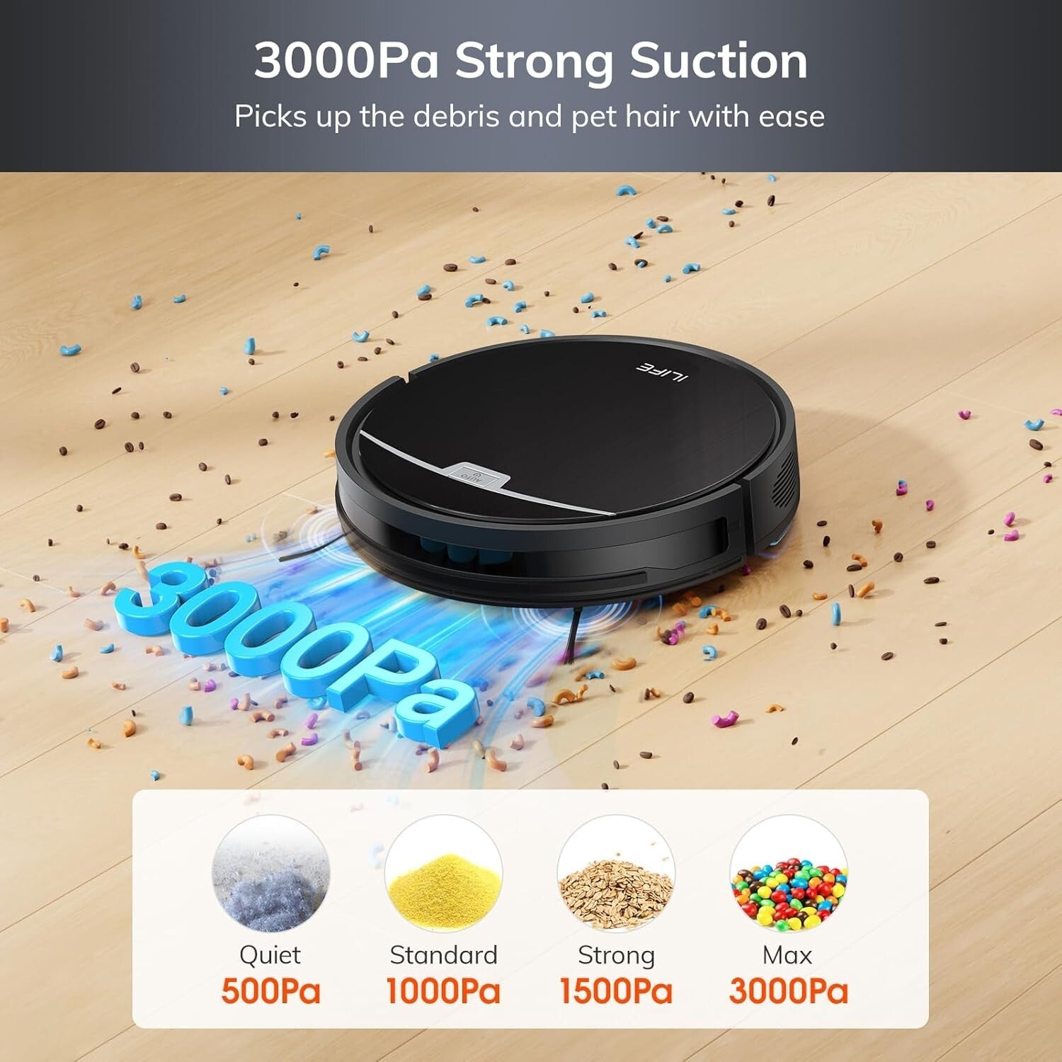 Advanced V9 Robot Cleaner: 3000Pa Suction, Tangle-Free For Effortless Cleanings