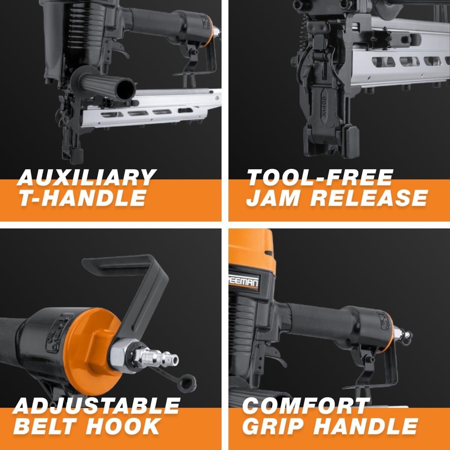 Durable Pneumatic Fencing Stapler with Belt Hook & Adjustable Exhaust Direction