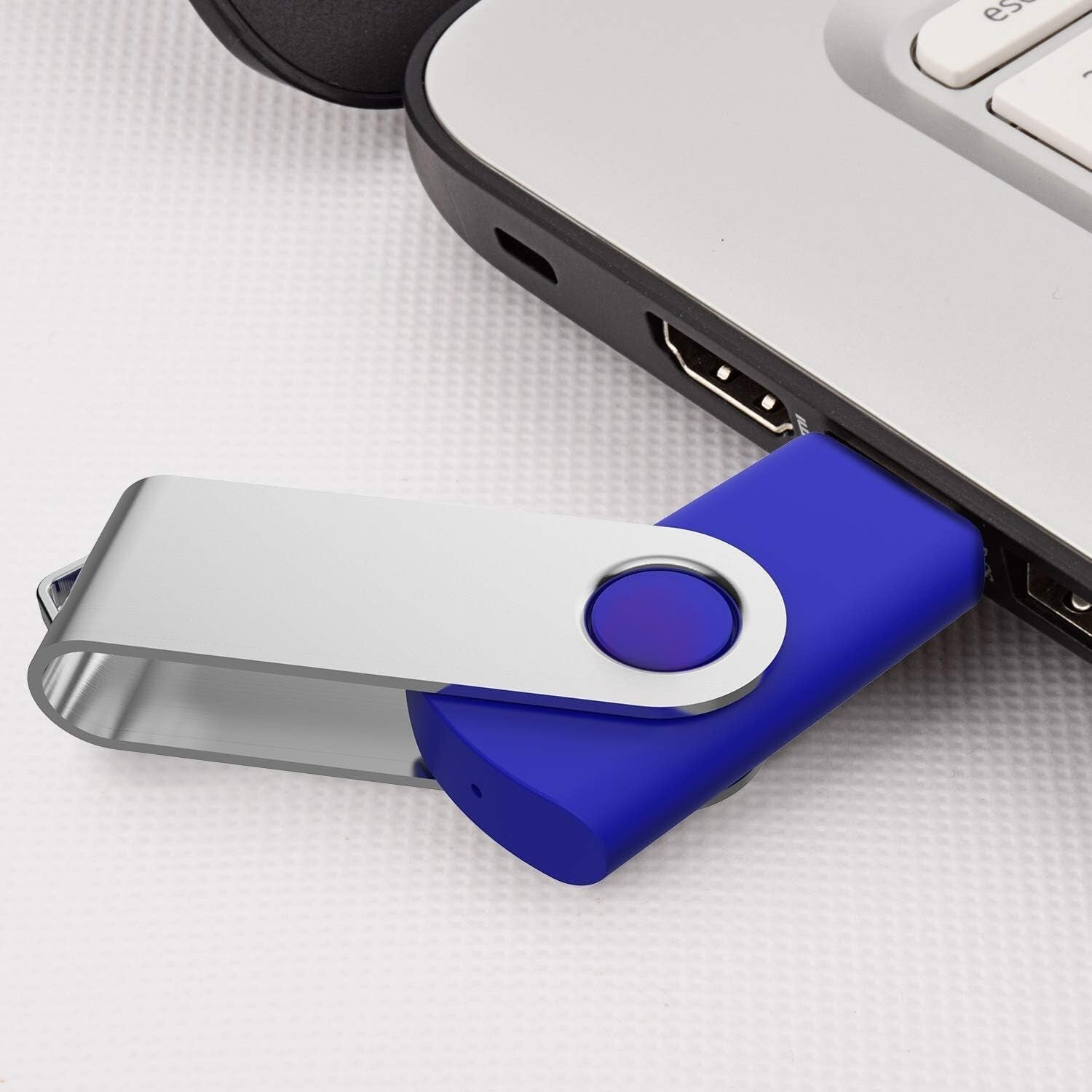 Multi-Functional 8GB USB Drives - 100 Pack Swivel Thumb Drives for All Devices