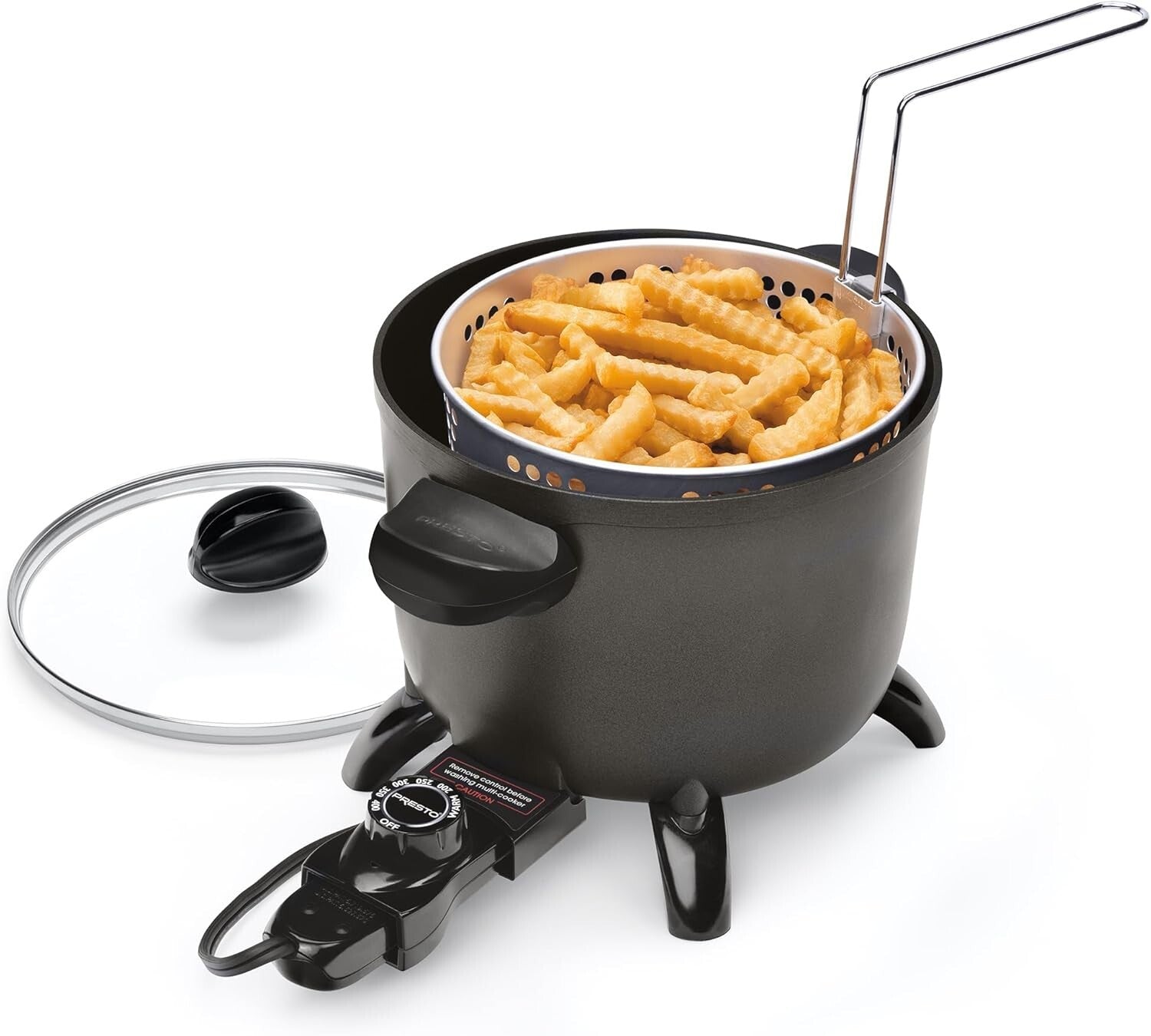 Ceramic Nonstick Multi-Cooker - Deep Fryer and Steamer for Effortless Cooking