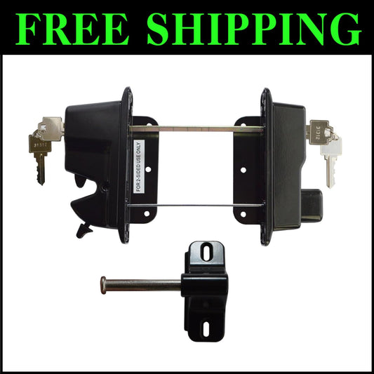 Heavy-Duty Keyed Alike Zinc Latch - 2-Sided Metal Latch for Wood & Vinyl Gates