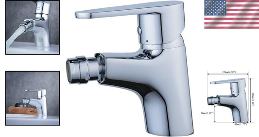 Chrome Bath Bidet Faucet with Single Hole and Swivel Aerator - Modern Elegance