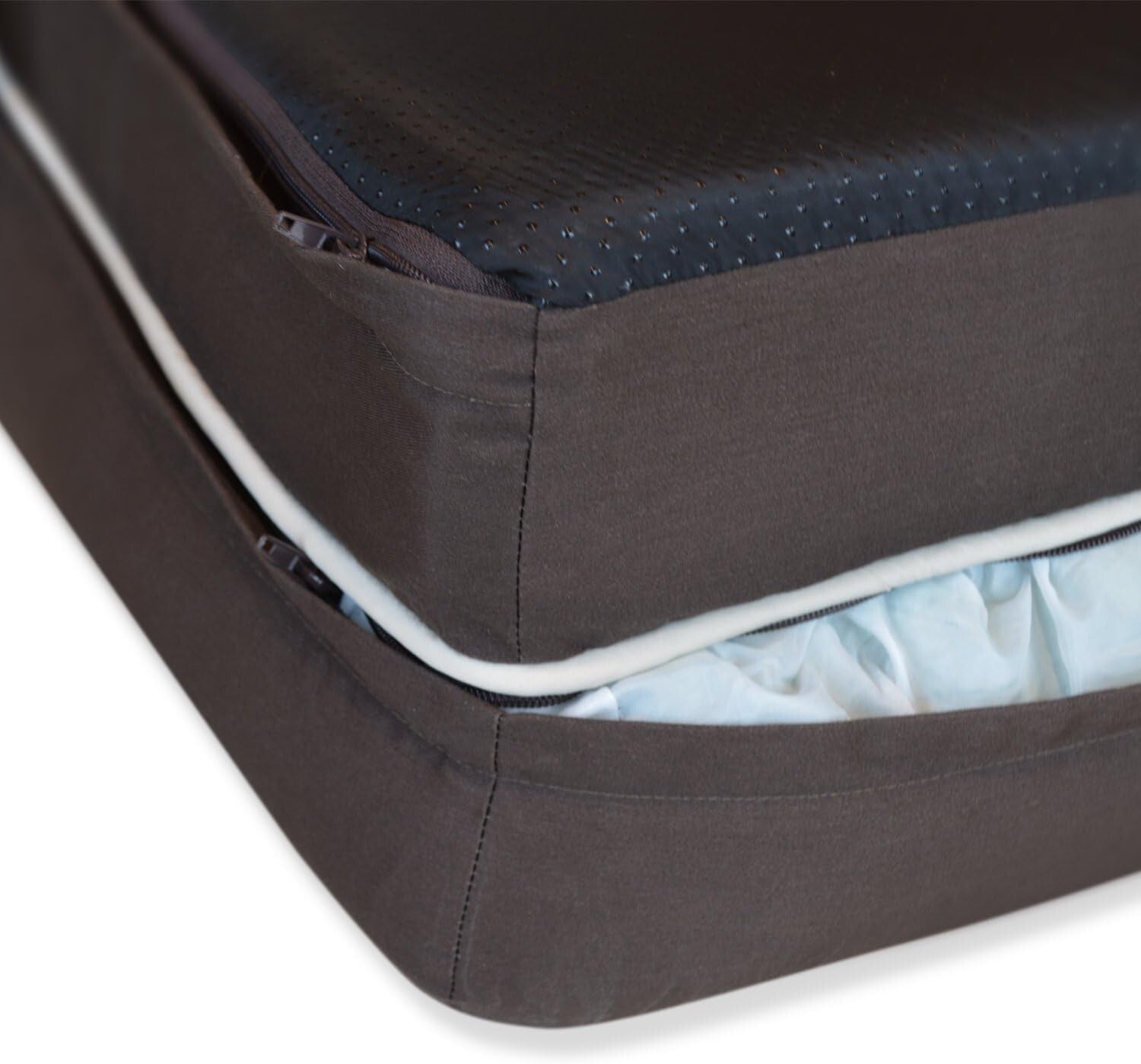 Large Orthopedic Dog Bed with Bolster - Machine Washable Cover, YKK Zippers