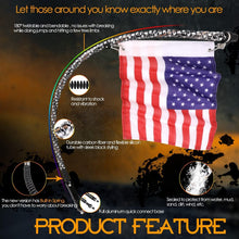Load image into Gallery viewer, Ultimate 5ft RGB LED Whip Lights - Remote Controlled Offroad Adventure Lighting