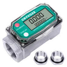 Load image into Gallery viewer, Compact 1 Inch Digital Flow Meter for Water, Diesel, Gas &amp; More - 3/4 Adapters