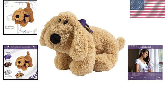 Children's Microwaveable Lavender Pillow - Lucky The Puppy for Calming Comfort