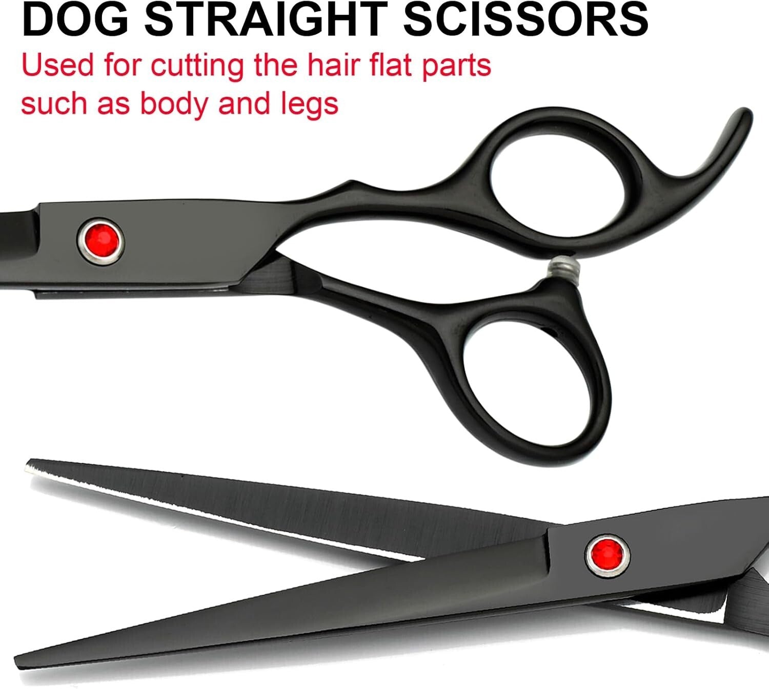 Ergonomic Dog Grooming Scissors Set with Comb - 5 Tools for Perfect Grooming