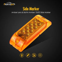Load image into Gallery viewer, Upgrade Your Safety with 13 LED Amber Clearance and Side Marker Lights - 10 Pcs