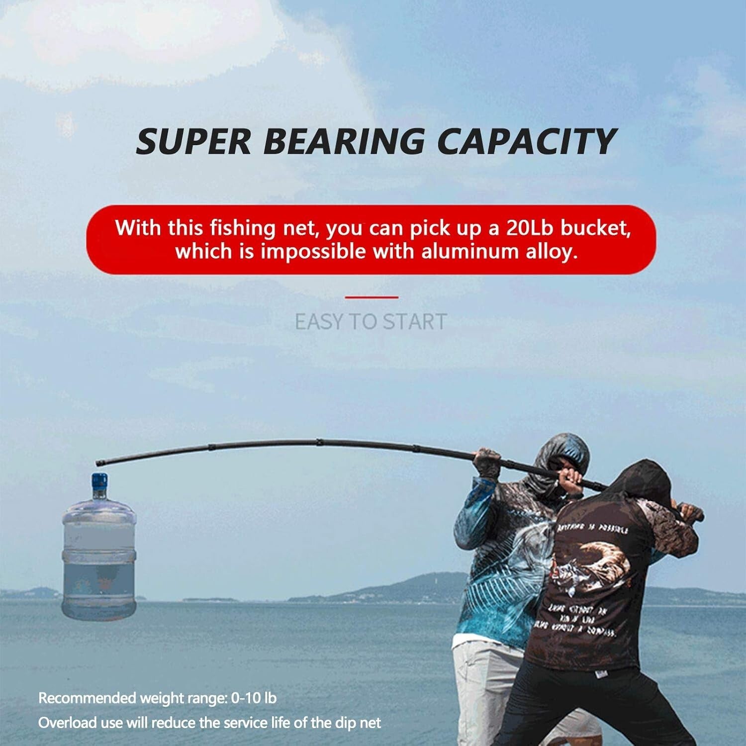 Premium Carbon Fiber Fishing Net with 20lb Capacity - Perfect for All Conditions