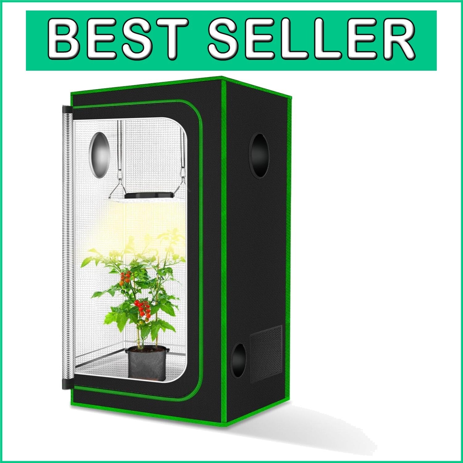 Flexible Mini Grow Tent 18”x18”x32” - Perfect for Indoor Spaces and Plant Care