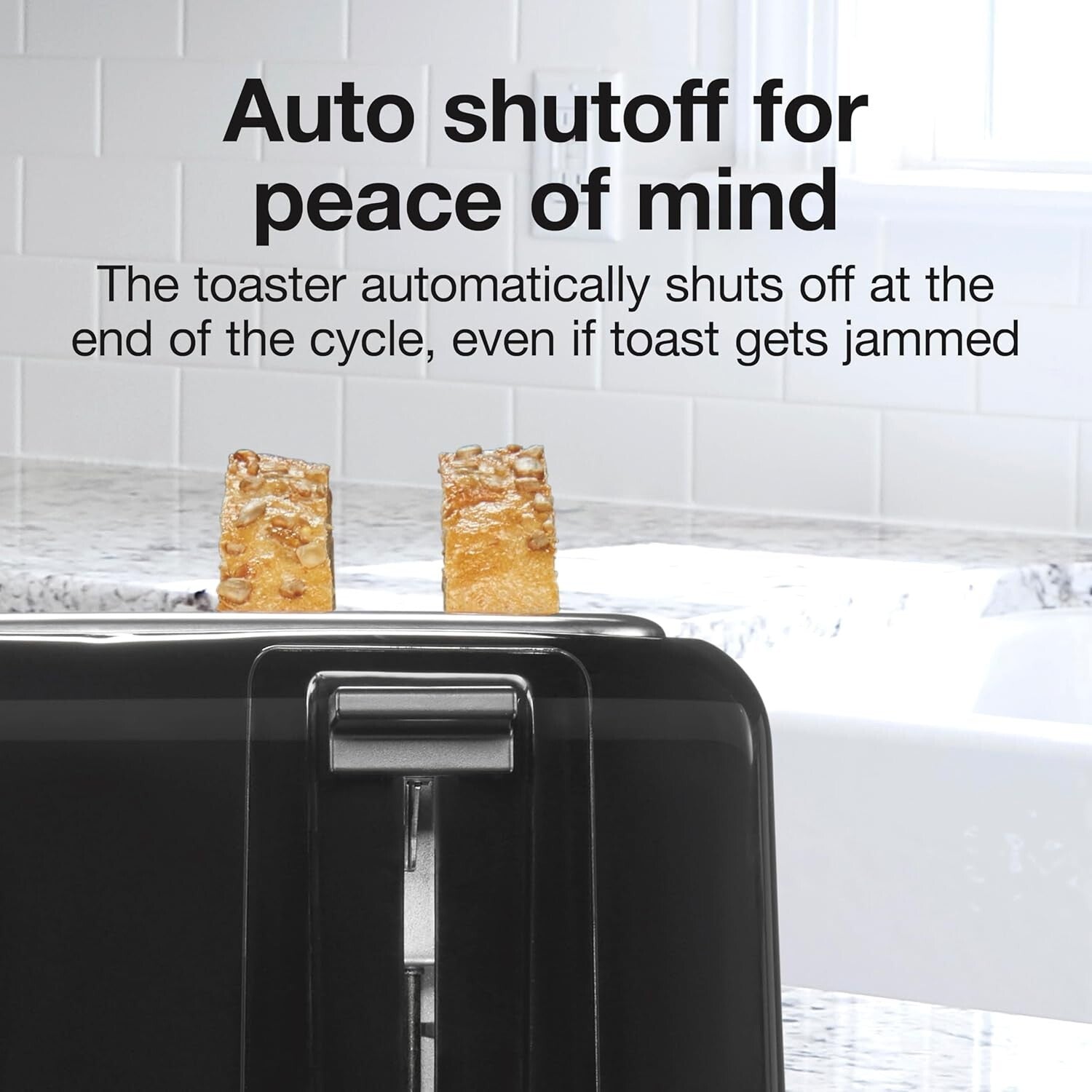 Reliable 4-Slice Toaster with Toast Boost & Auto Shut-off - Black Brushed Finish