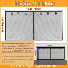 Load image into Gallery viewer, Fiberglass Garage Screen Door Set for 16x7FT Garages - Wind-Resistant &amp; Stylish