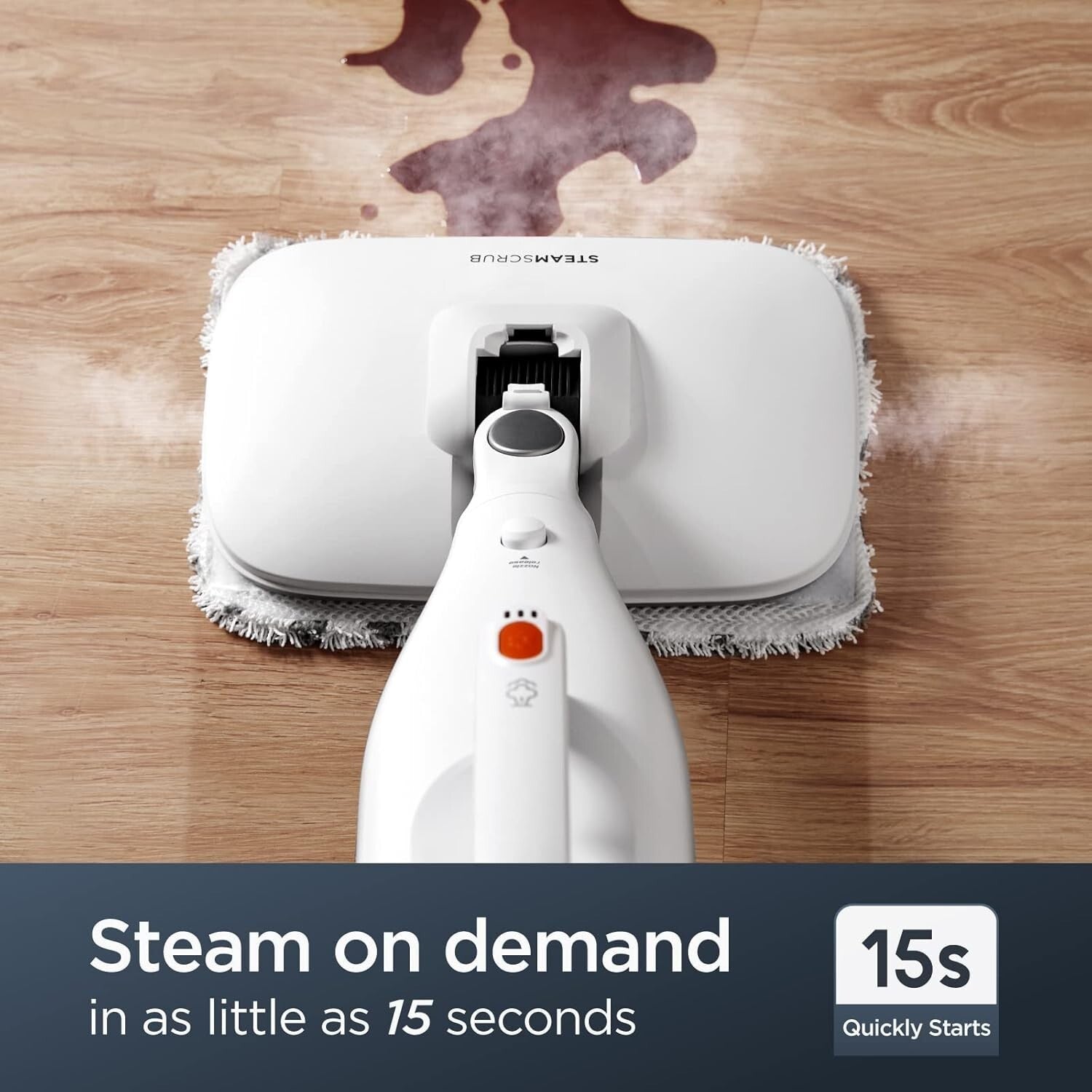 Efficient Steam Mop for Hard Floors & Rugs - Quick Heating, Lightweight Design