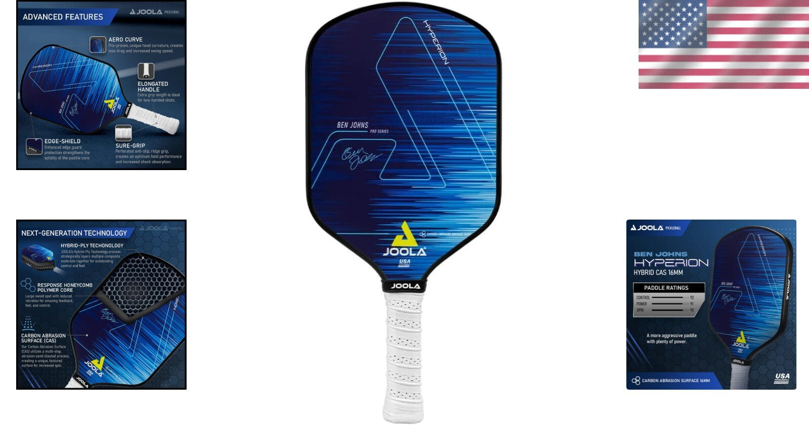 Expert-Level Pickleball Paddle - Ben Johns Hyperion with Carbon Fiber Durability