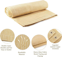 Load image into Gallery viewer, Versatile 8' x 8' Outdoor Shade Cloth with Easy Tie Installation - Wheat Color