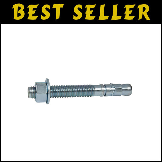 Durable 3/8" x 2-1/4" Zinc Plated Wedge Anchors - 50 Pack for Fast Installation