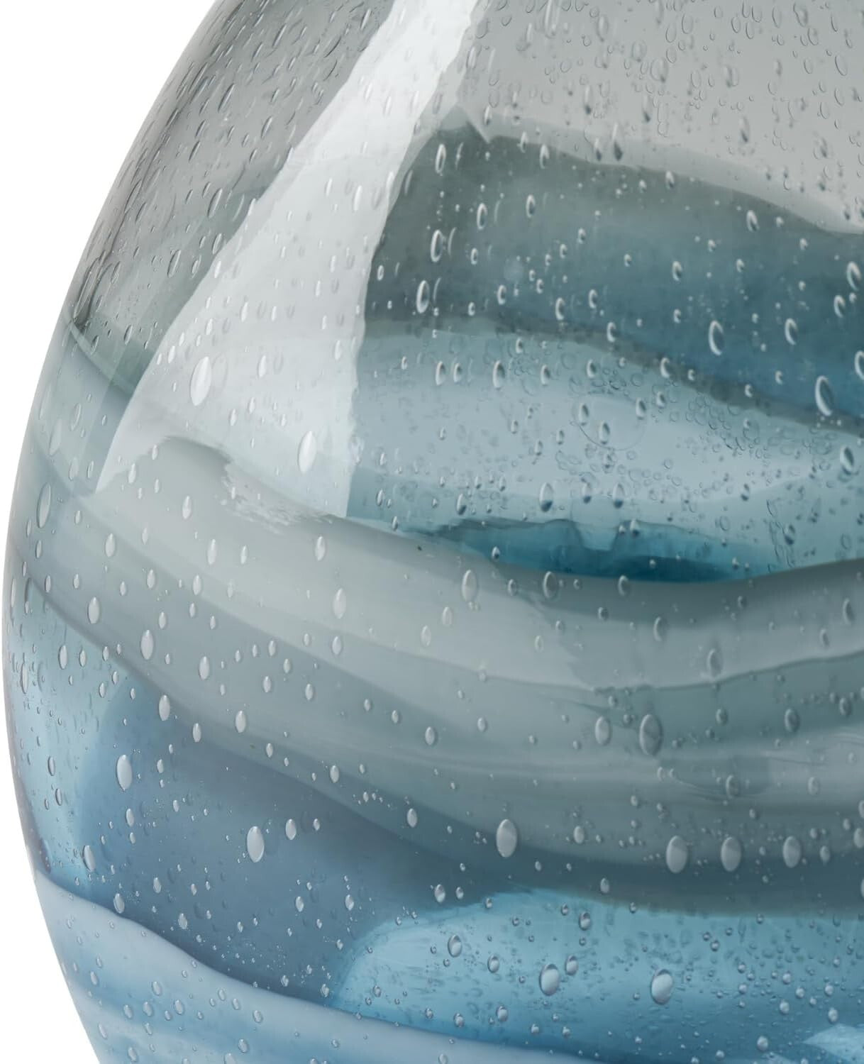 Unique 11" Blue Glass Centerpiece Vase - Perfect for Contemporary Interiors