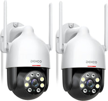 Load image into Gallery viewer, IP66 Waterproof 2-Pack Security Cameras with 3MP Resolution &amp; Full Night Vision