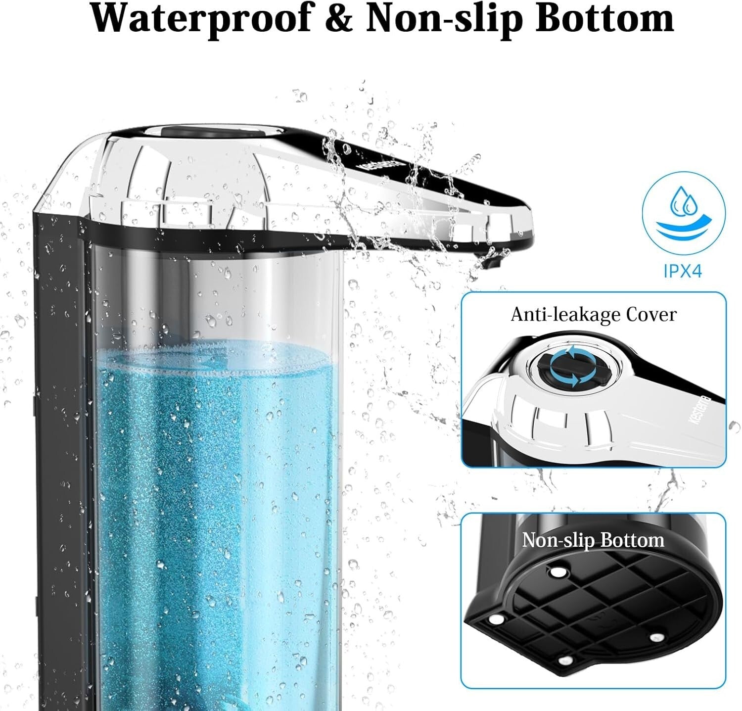 Elegant 500ml Touchless Soap Dispenser - Infrared Sensor with Adjustable Volume