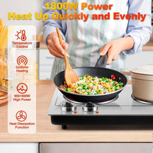 Load image into Gallery viewer, Portable Hot Plate with Dual Infrared Burners - Perfect for Student Homes &amp; RVs