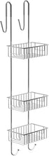 Load image into Gallery viewer, Space-Saving 3-Tier Chrome Shower Shelf - Fits Up to 0.78” Screens, Towel Hooks