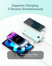 Load image into Gallery viewer, Green Travel Power Bank 20000mAh with Fast Charge &amp; Smart Display for Devices