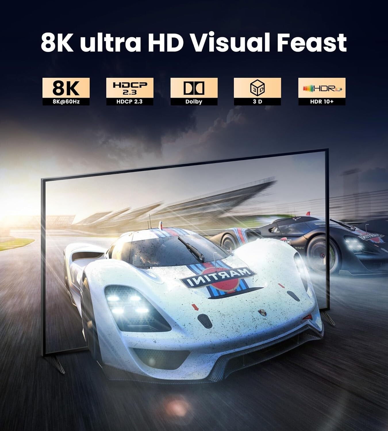 8K HDMI 2.1 Splitter 1 In 2 Out for Mirror Screen - Premium Performance