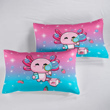 Load image into Gallery viewer, Stylish Kawaii Axolotl 3-Piece Bedding Set - Kids Twin Comforter &amp; Cases