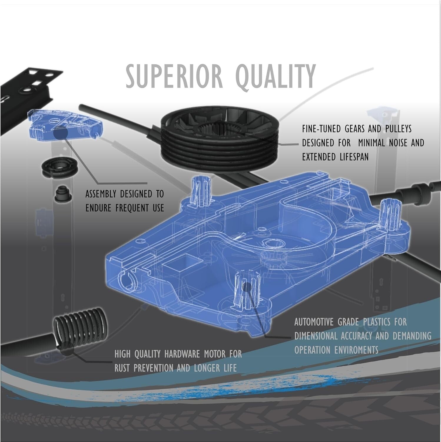 Effortless Installation - Hyundai Sonata Front Left Power Window Regulator 06-10