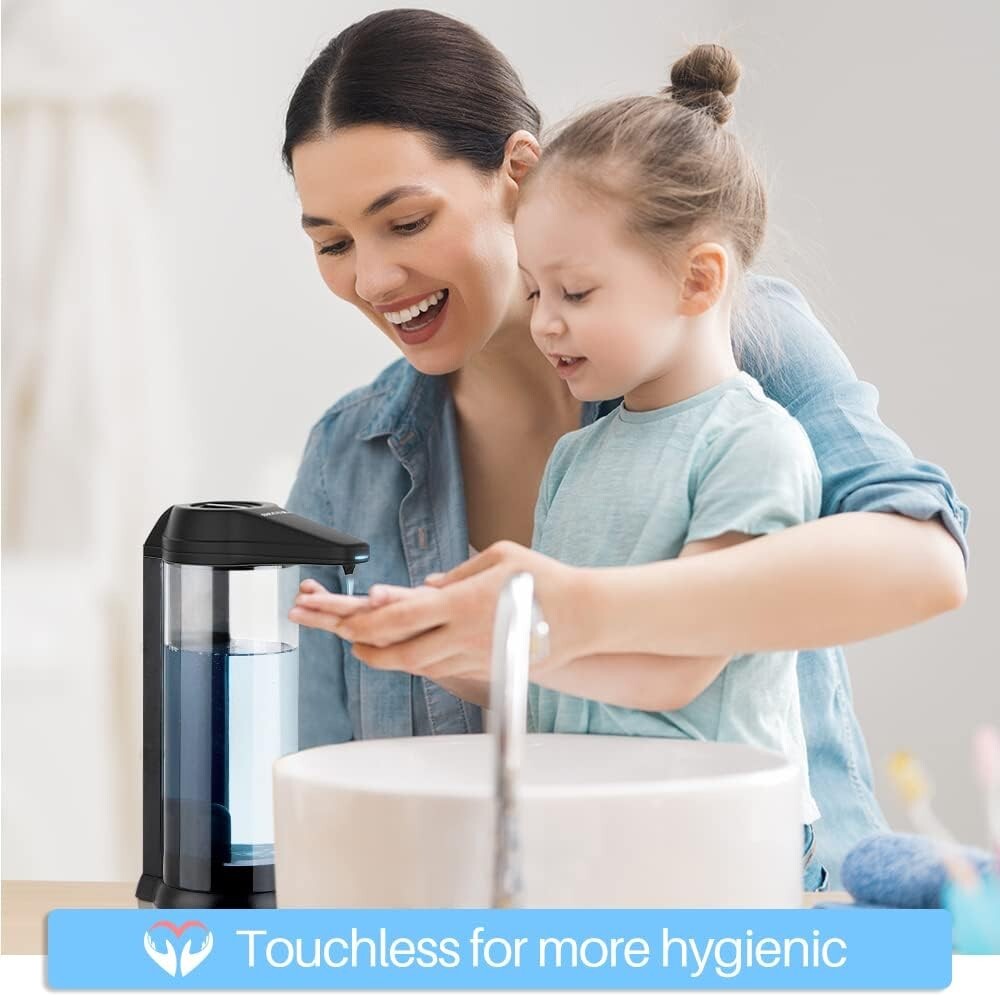 Touchless 17oz Automatic Soap Dispenser – Adjustable Volume Control in Black
