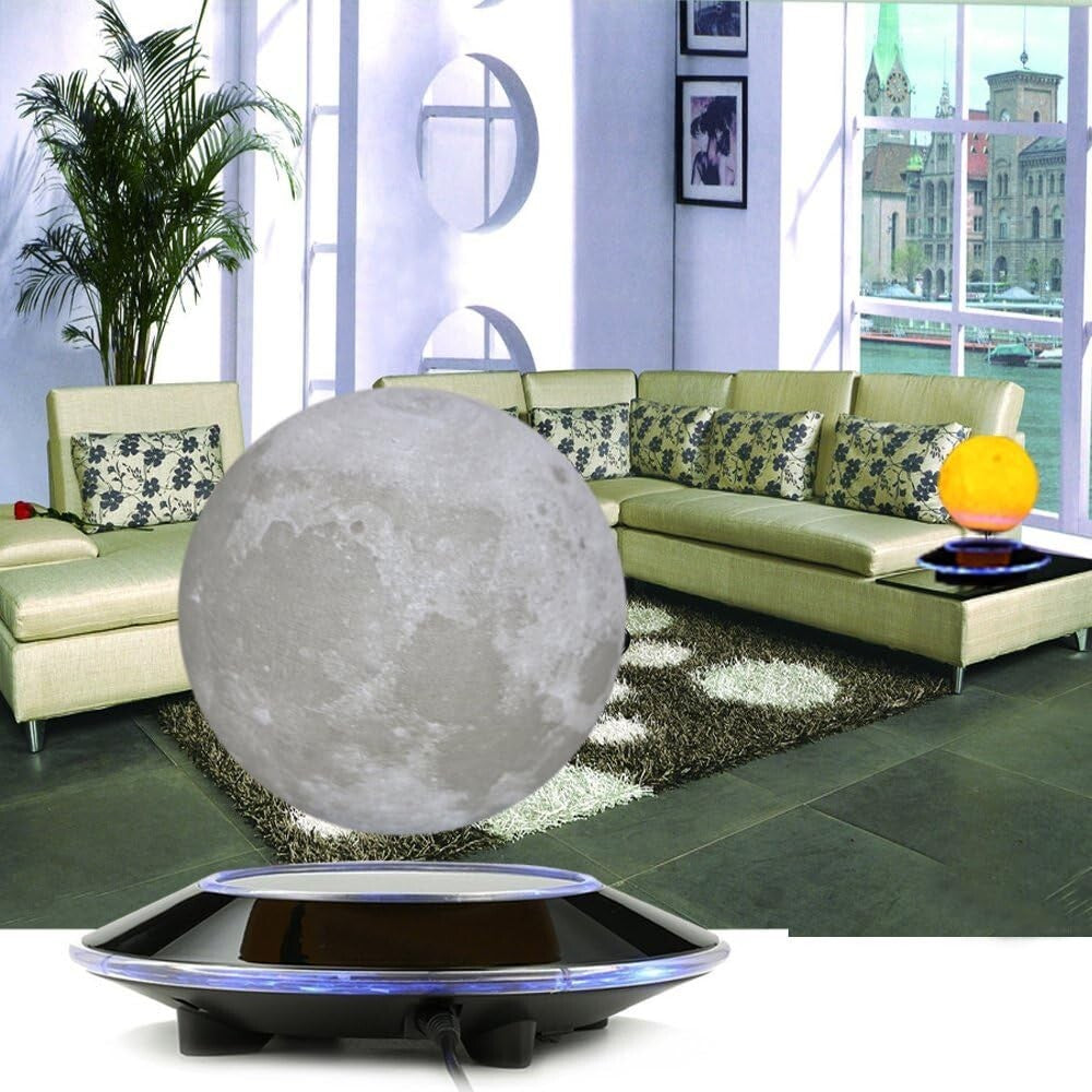 Floating 3D Moon Lamp with Touch Control - A Unique Night Light for Any Room