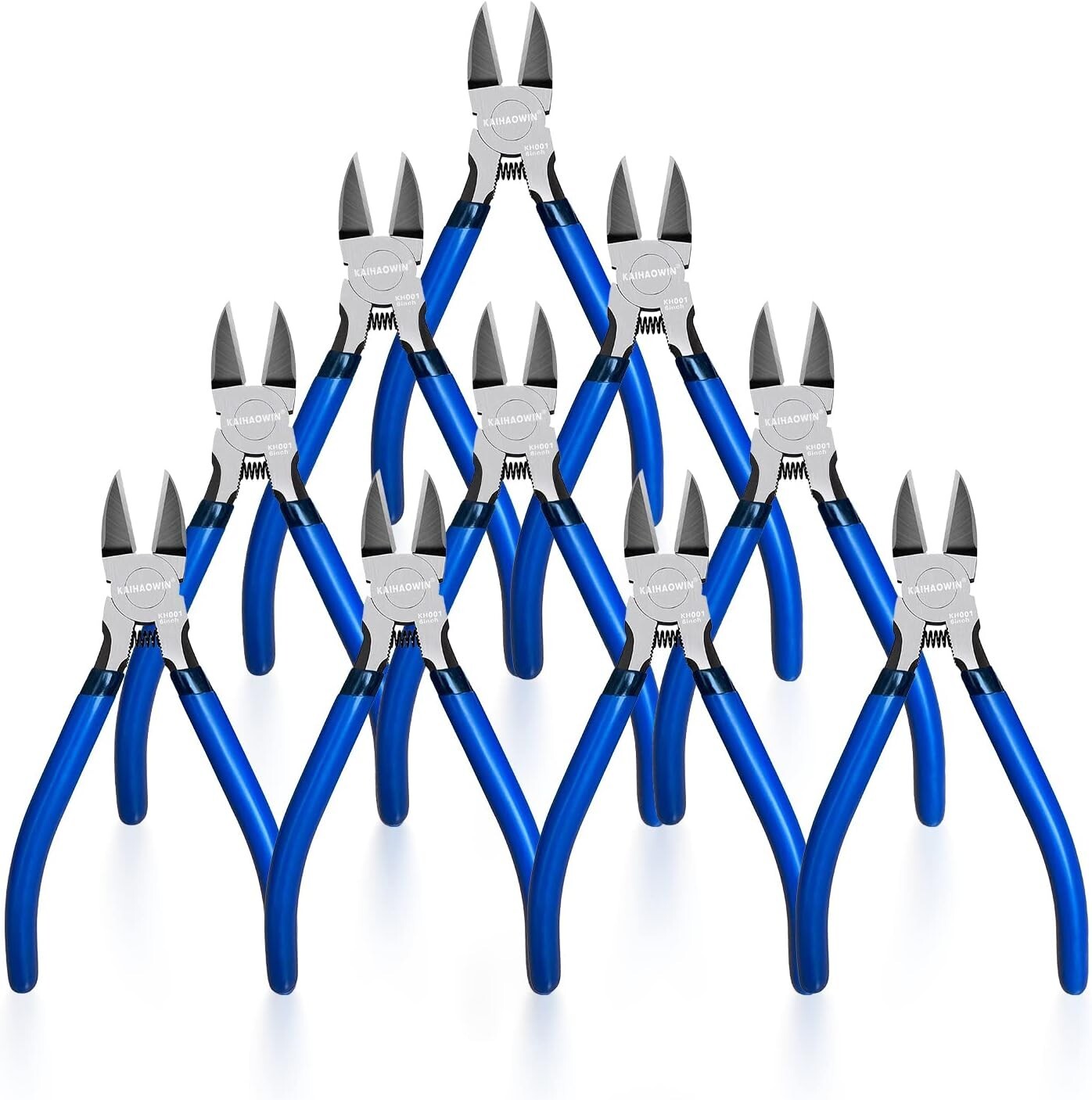 Flush Cutting Pliers 10 Pack - 6-Inch Wire Cutters for Jewelers and Crafters