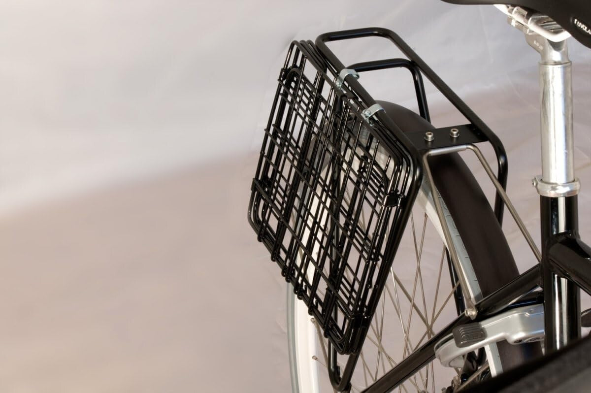 Durable Folding Rear Bicycle Basket - Lightweight Steel & Compact Design