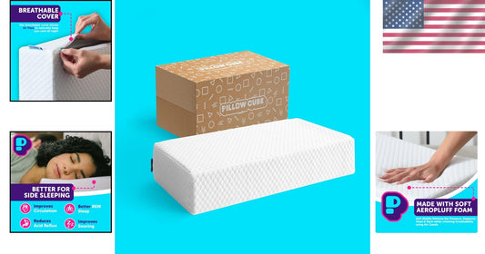 Temperature-Regulating Memory Foam Pillow for Side Sleepers – 5-Inch Comfort